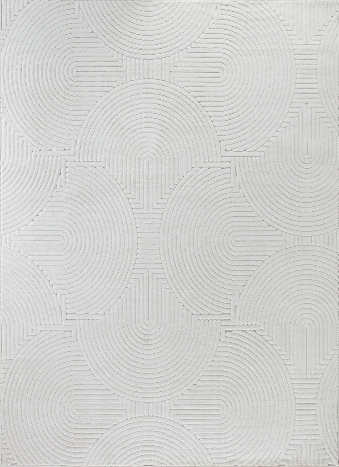 Tapis d'Intérieur/Extérieur Scandinave Moderne Blanc  Guiza
