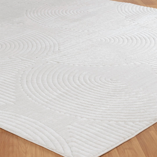 Tapis d'Intérieur/Extérieur Scandinave Moderne Blanc  Guiza
