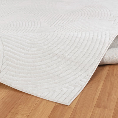 Tapis d'Intérieur/Extérieur Scandinave Moderne Blanc  Guiza