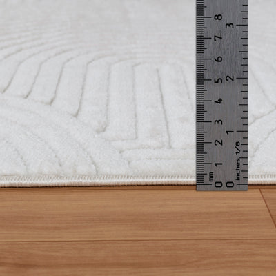 Tapis d'Intérieur/Extérieur Scandinave Moderne Blanc  Guiza