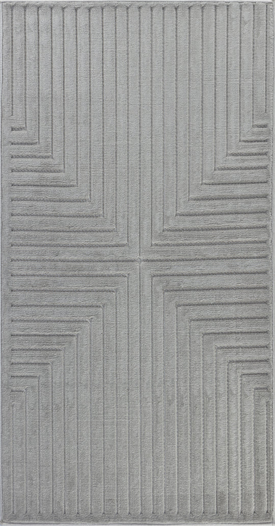 Tapis d'Intérieur/Extérieur Scandinave Moderne Gris 6 Rockford