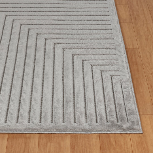 Tapis d'Intérieur/Extérieur Scandinave Moderne Gris 6 Rockford