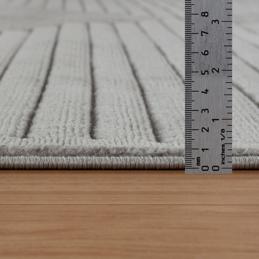 Tapis d'Intérieur/Extérieur Scandinave Moderne Gris 6 Rockford