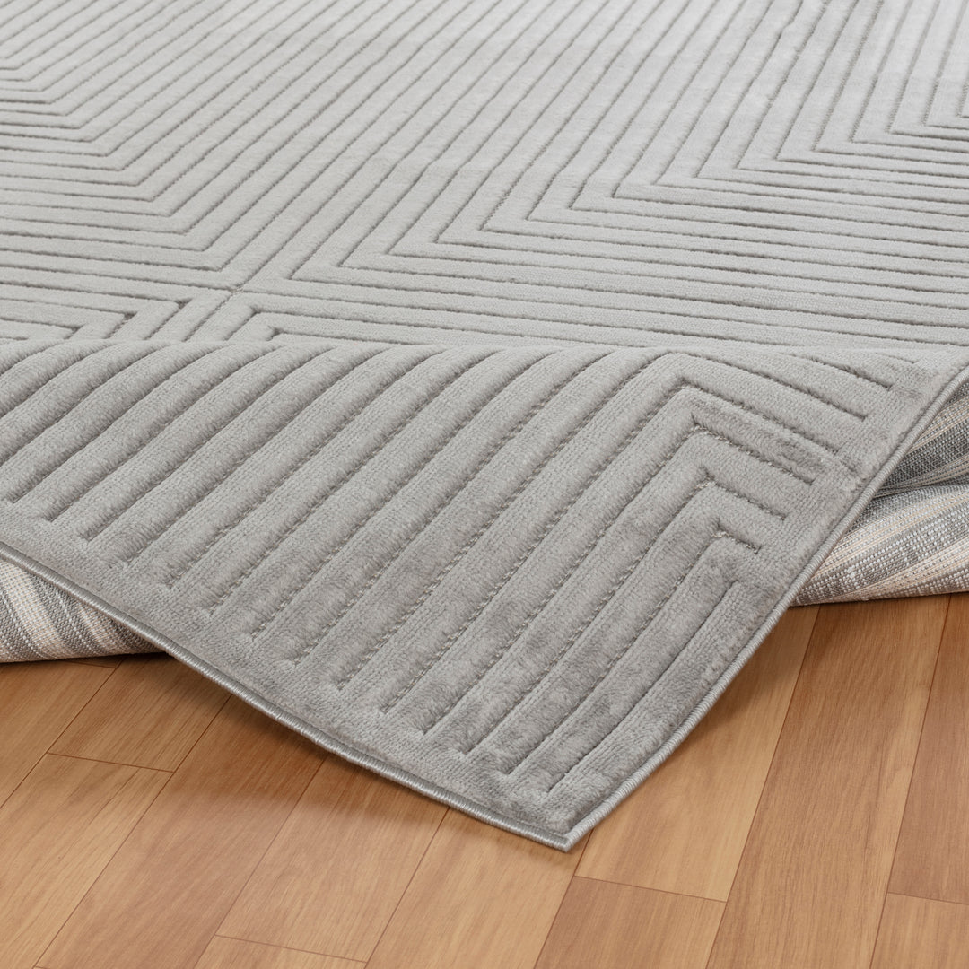 Tapis d'Intérieur/Extérieur Scandinave Moderne Gris 6 Rockford