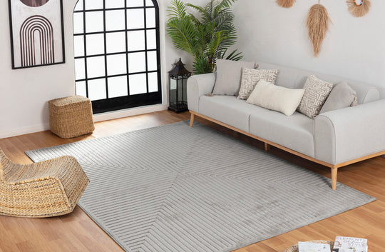 Tapis d'Intérieur/Extérieur Scandinave Moderne Gris 6 Rockford