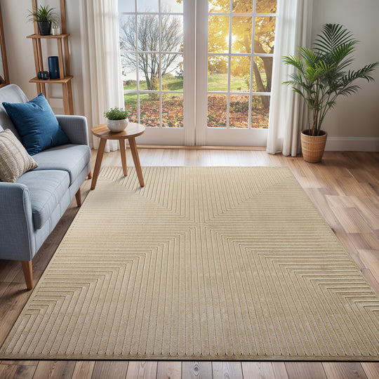 Tapis d'Intérieur/Extérieur Scandinave Moderne Beige 6 Rockford