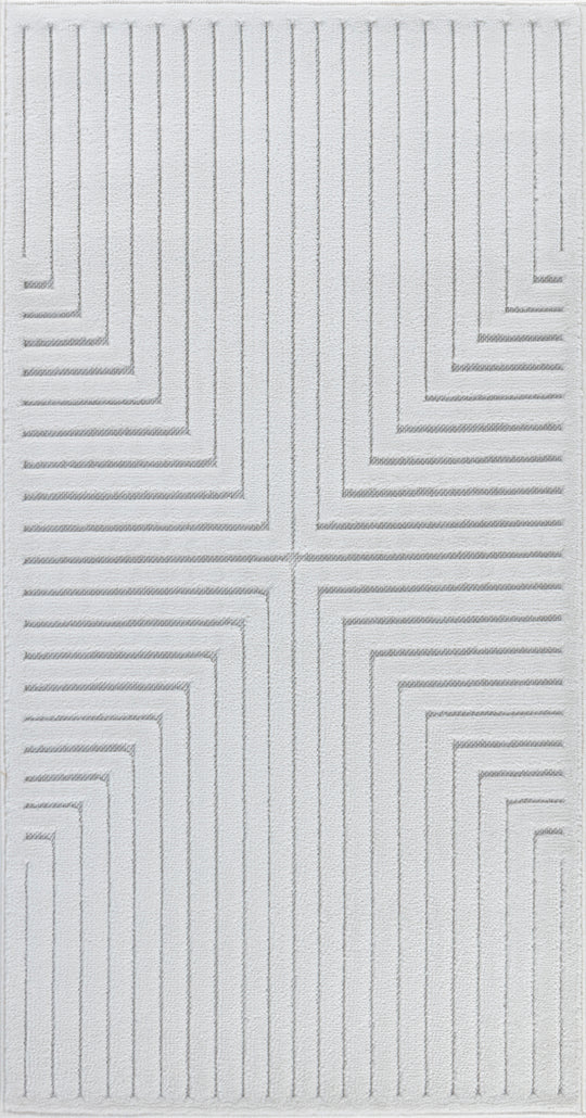 Tapis d'Intérieur/Extérieur Scandinave Moderne Blanc 7 Rockford