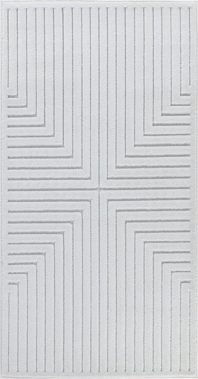 Tapis d'Intérieur/Extérieur Scandinave Moderne Blanc 7 Rockford