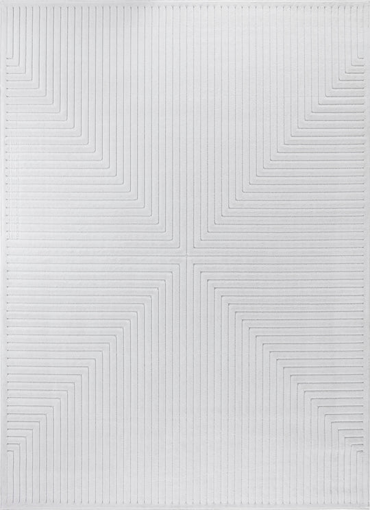 Tapis d'Intérieur/Extérieur Scandinave Moderne Blanc 7 Rockford