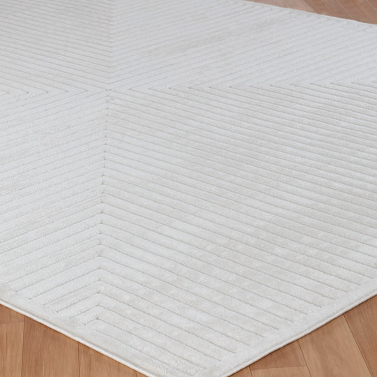 Tapis d'Intérieur/Extérieur Scandinave Moderne Blanc 7 Rockford