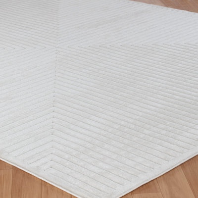 Tapis d'Intérieur/Extérieur Scandinave Moderne Blanc 7 Rockford