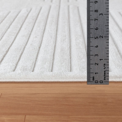 Tapis d'Intérieur/Extérieur Scandinave Moderne Blanc 7 Rockford