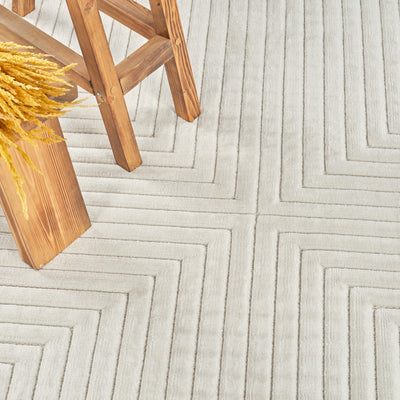 Tapis d'Intérieur/Extérieur Scandinave Moderne Blanc 7 Rockford