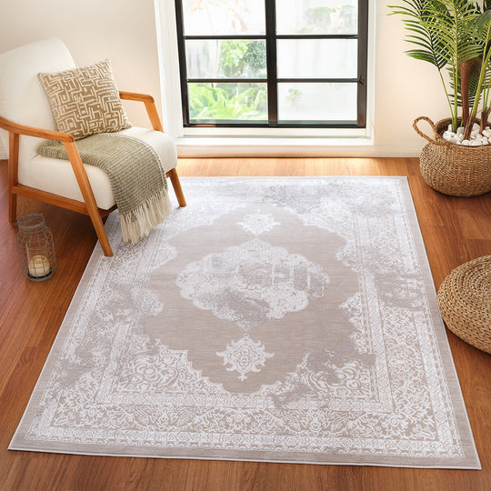 Tapis Vintage Oriental Beige/Gris Carmel