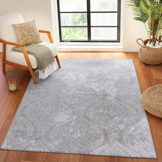 Tapis Vintage Oriental Blanc/Gris Muncie