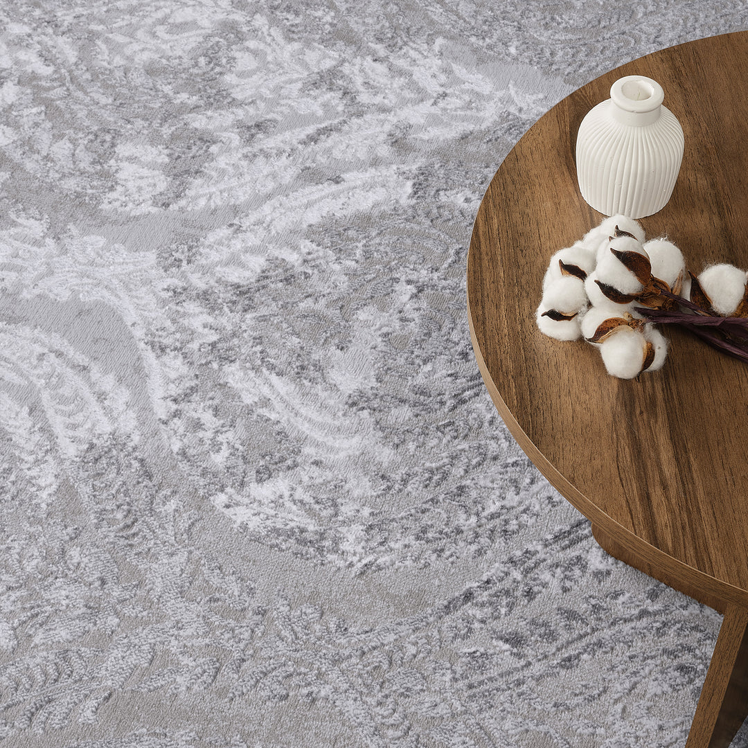 Tapis Vintage Oriental Blanc/Gris Muncie