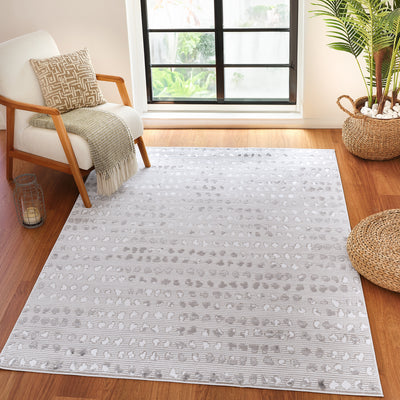 Tapis Scandinave à Pois Gris/Blanc Rosemont