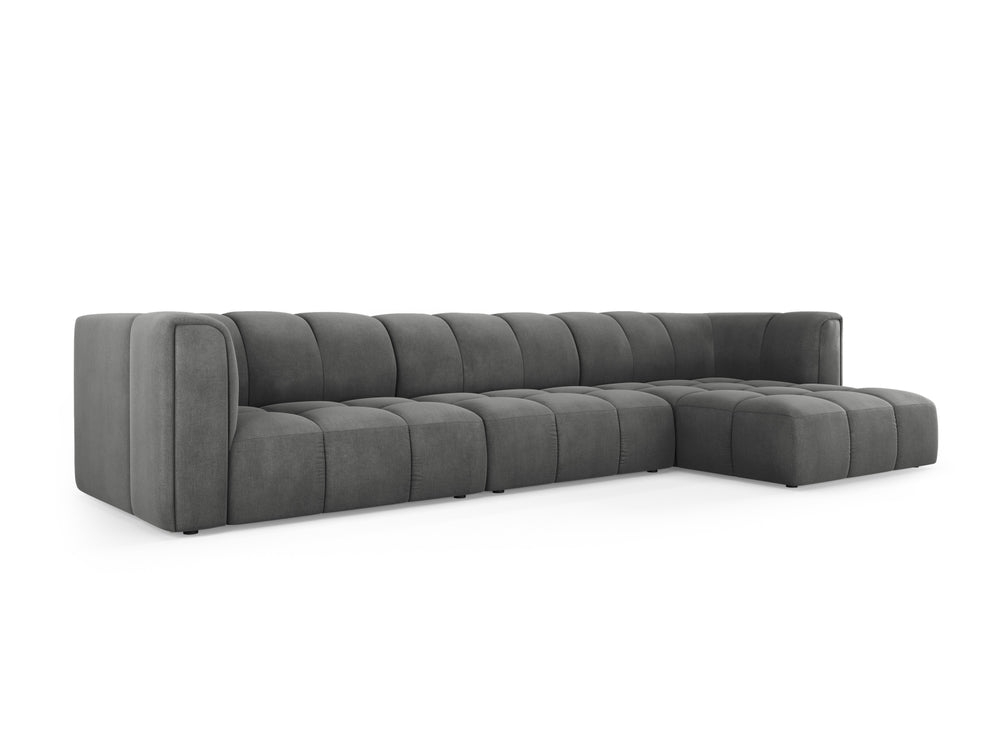 Canapé d'angle droit MAISON HERITAGE Adams 5 places Gris fonçé