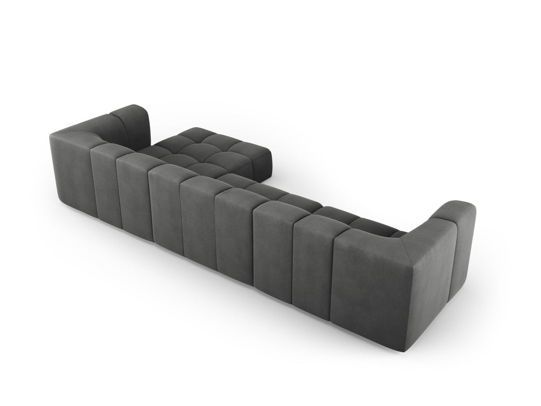 Canapé d'angle droit MAISON HERITAGE Adams 5 places Gris fonçé