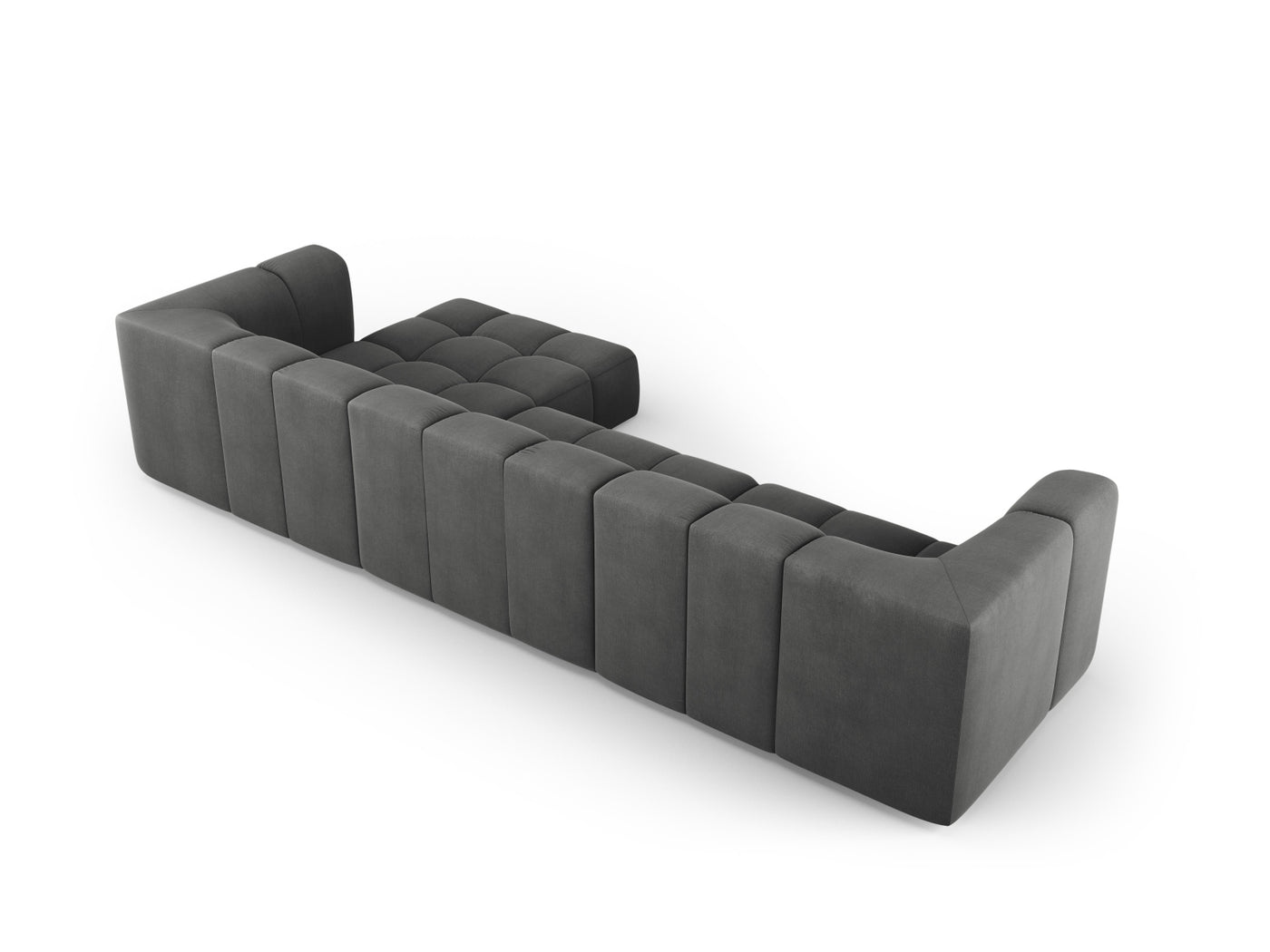 Canapé d'angle droit MAISON HERITAGE Adams 5 places Gris fonçé