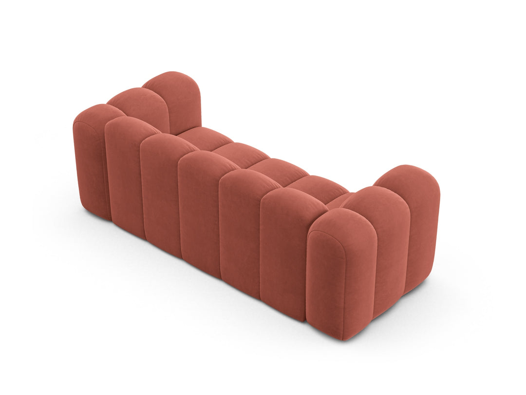 Canapé MICADONI Lupine 2 places en Velours Corail