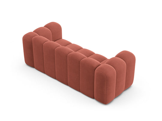 Canapé MICADONI Lupine 2 places en Velours Corail