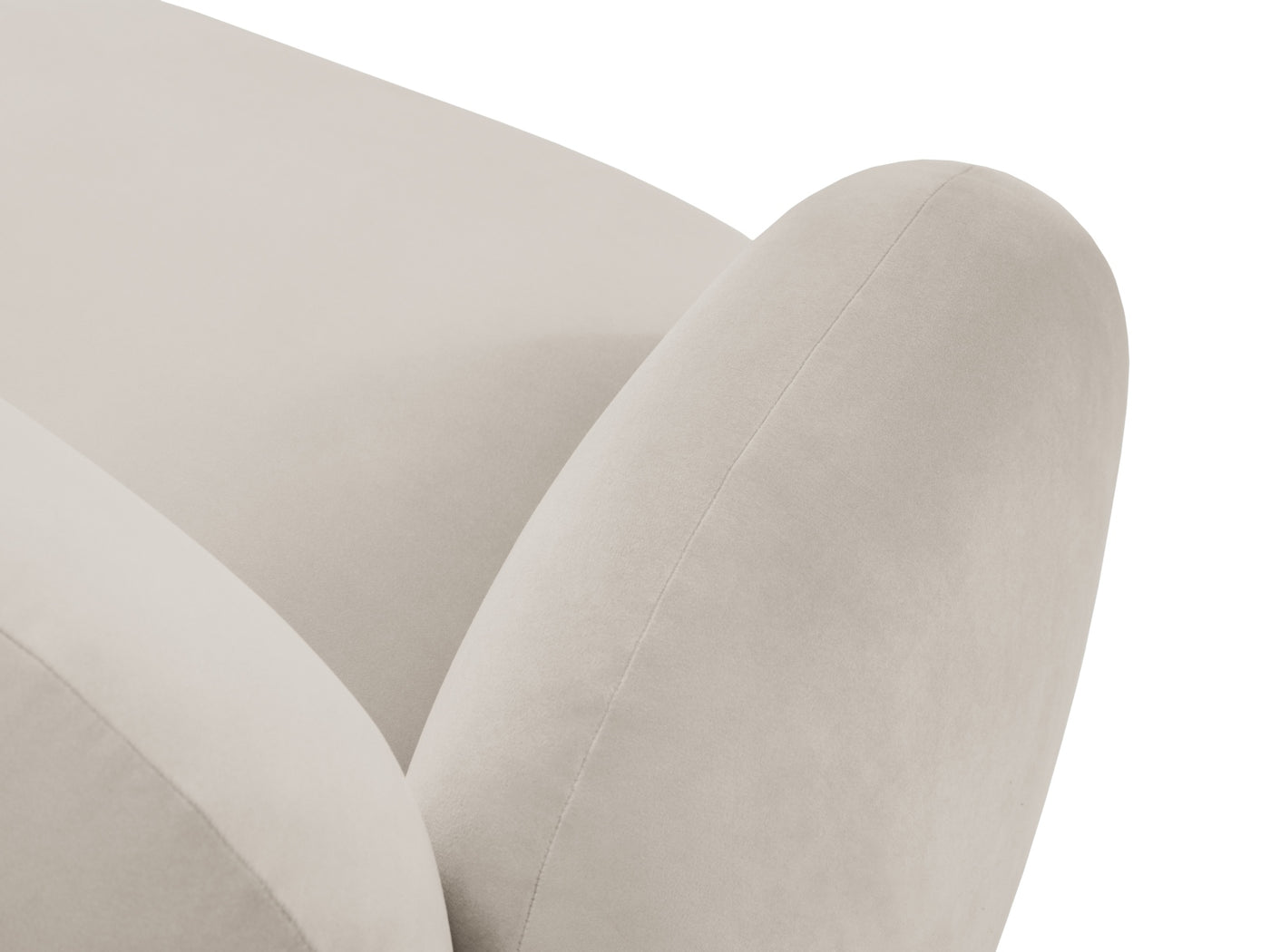 Canapé d'angle gauche MICADONI Blair 4 places en Velours Ecru