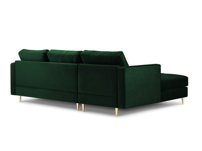 Canapé d'angle 4 places SANTO Milo Casa vert bouteille - Léger défaut