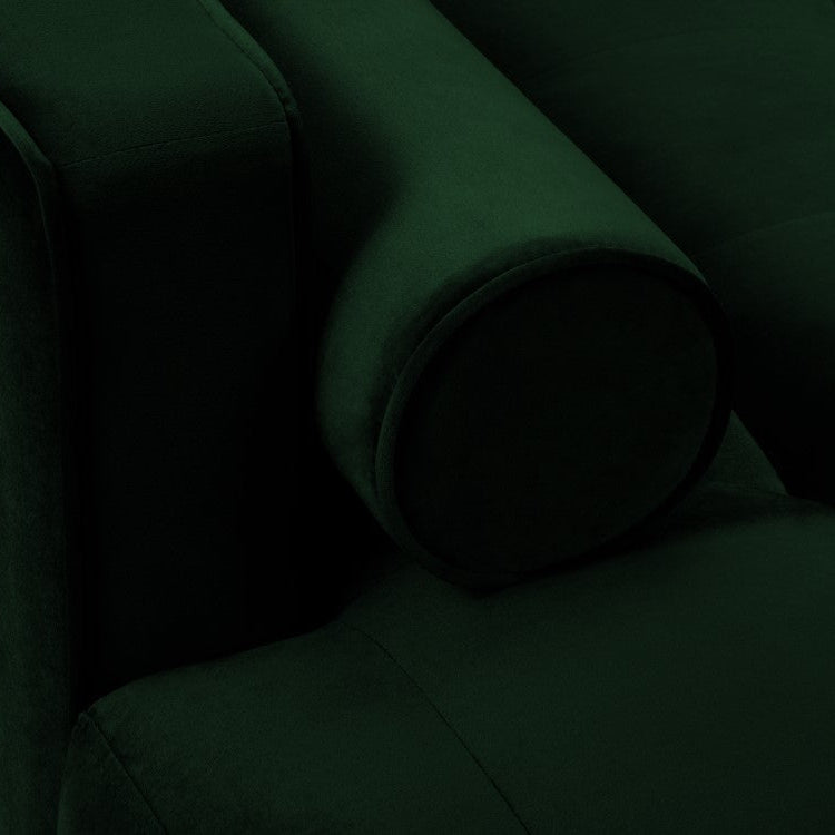 Canapé d'angle 4 places SANTO Milo Casa vert bouteille - Léger défaut