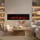 Cheminée électrique Klarstein Galeras Smart Effet de Flamme Murale 1800 W LED Réaliste