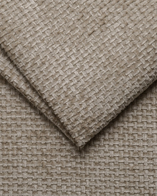 Canapé d'angle gauche MICADONI Blair 4 places en tissu chenille beige foncé