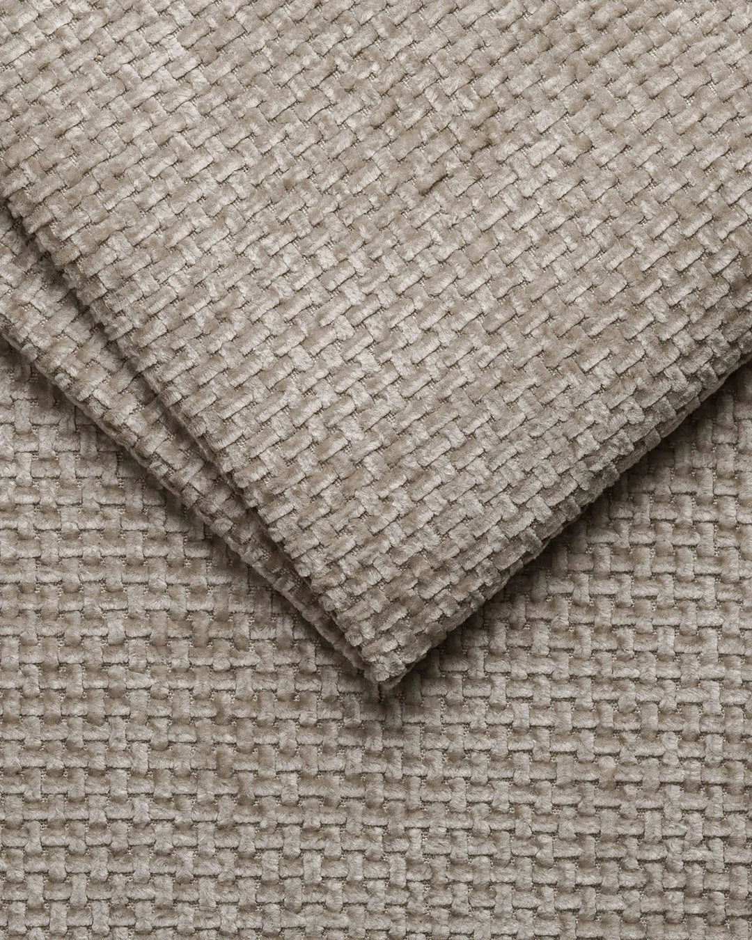 Canapé d'angle MICADONI Lupine 5 places en tissu chenille beige foncé