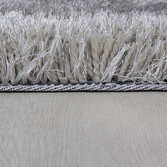 Tapis shaggy Pearl gris clair 120x170cm