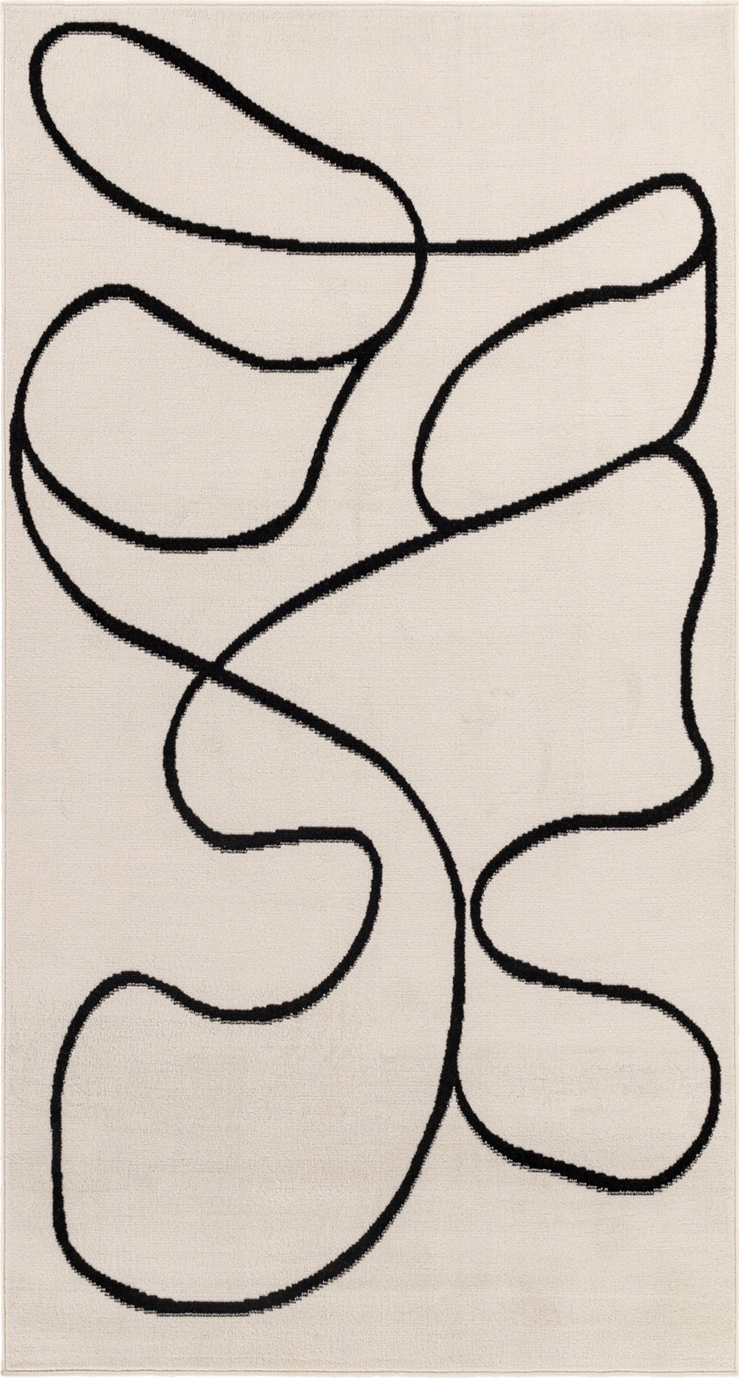 Tapis Scandinave Bohème Blanc/Noir Kano