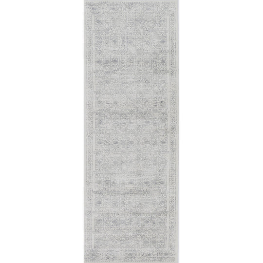 Tapis de Couloir Vintage Oriental Ivoire/Gris Ottawa