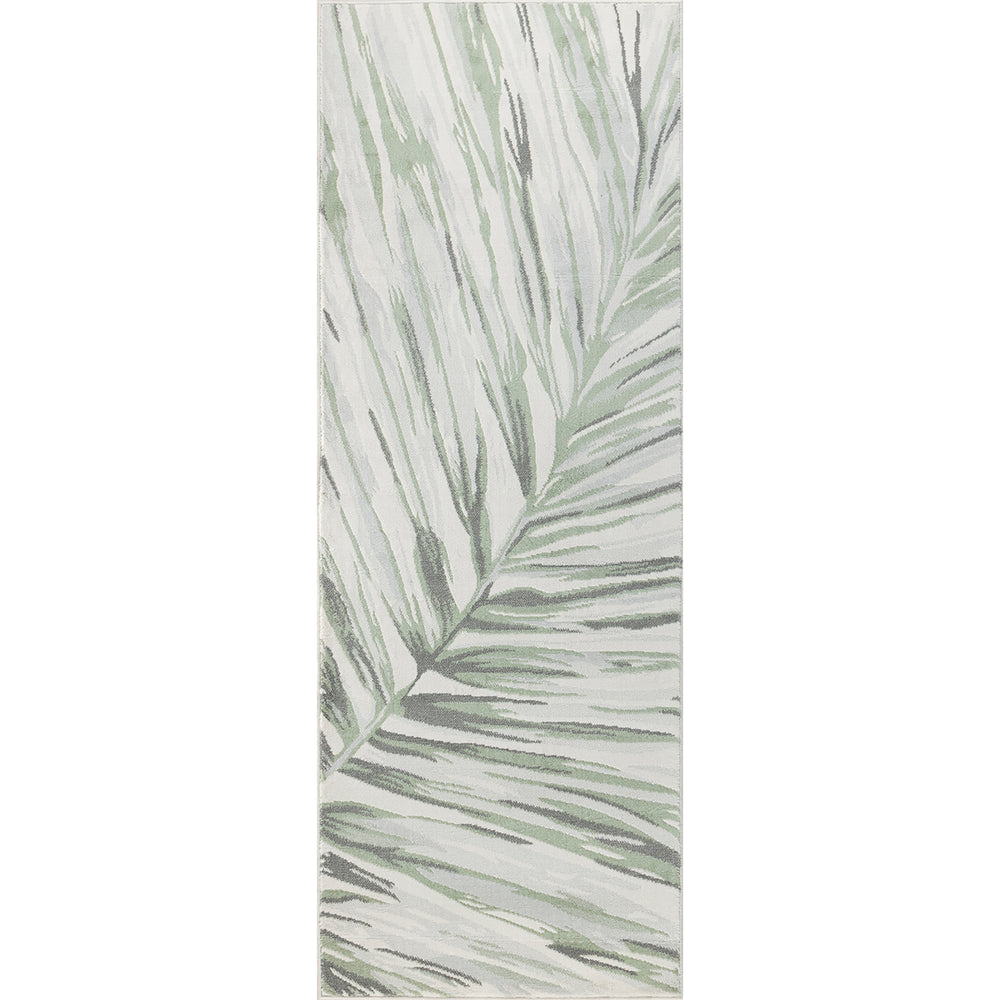 Tapis de Couloir Scandinave Bohème Gris/Vert Cotia