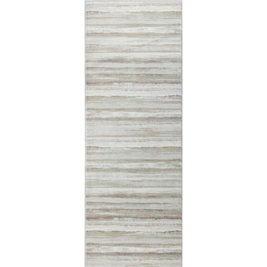 Tapis de Couloir Scandinave Moderne Brun/Vert Dusel