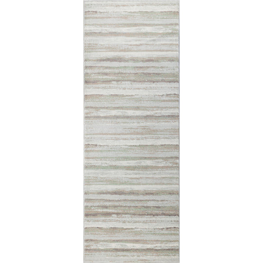 Tapis de Couloir Scandinave Moderne Brun/Vert Dusel