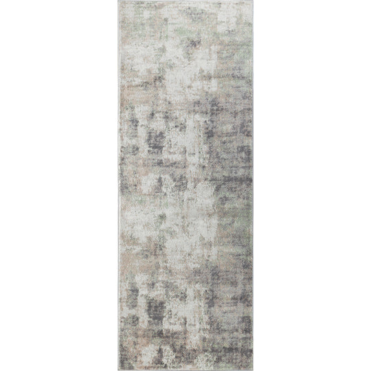 Tapis de Couloir Abstrait Moderne Gris/Brun Jaito
