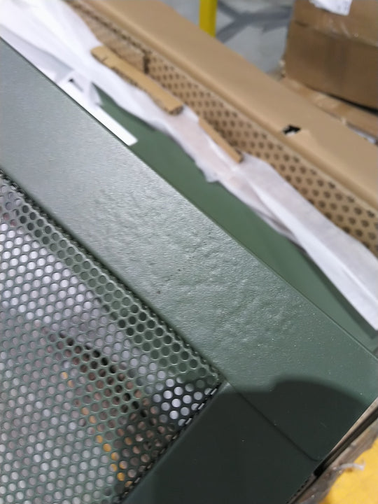 Meuble TV DRAWER Kiso 2 portes 2 niches en métal vert olive