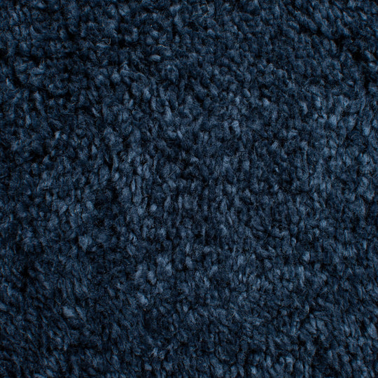 Tapis shaggy rond bleu marine 133x133cm