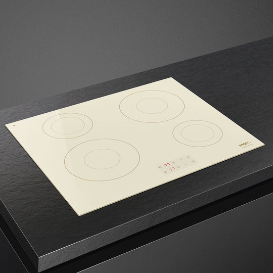 Plaque de cuisson à induction 4 foyers SMEG SI2641DP 60 cm Crème