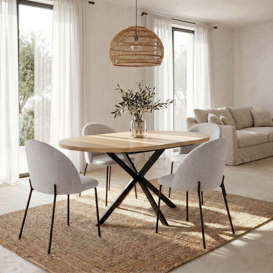 Lot de 2 chaises kenia beige