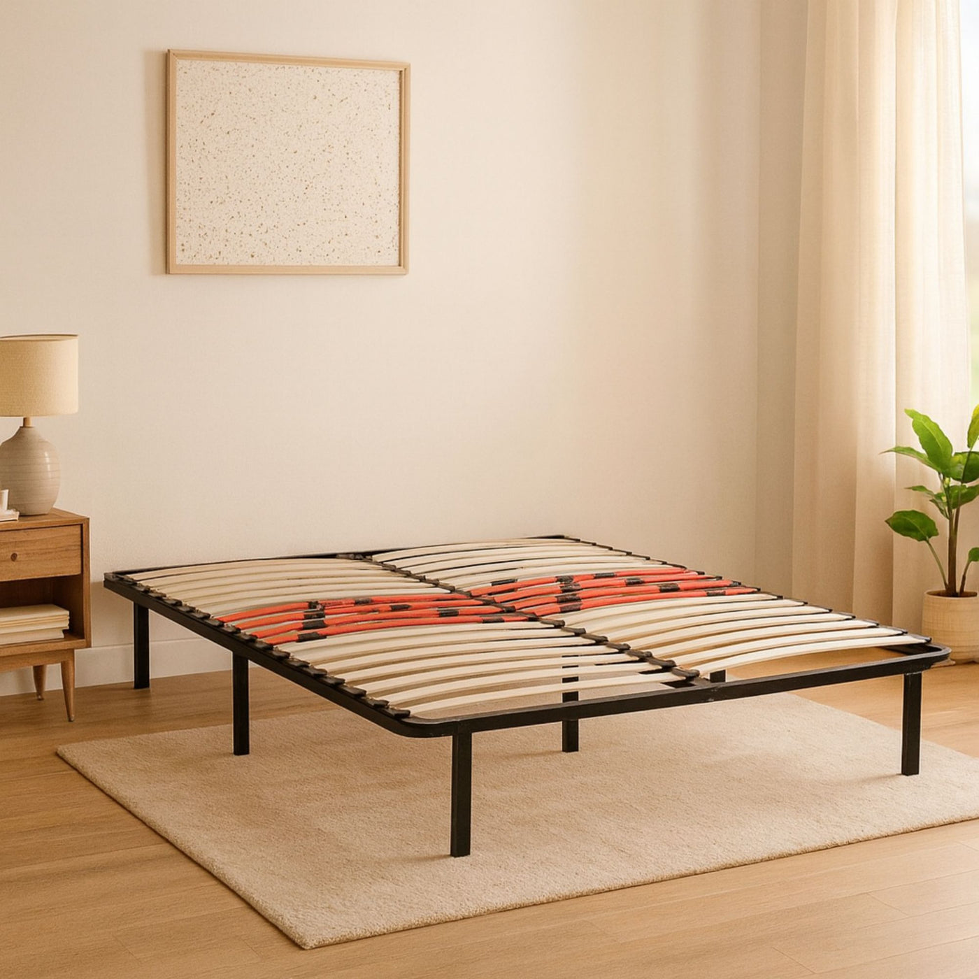 Sommier en métal avec lattes réglables