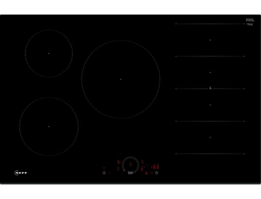 Plaque à induction NEFF T68FHV4L0 N70 Flex Induction 80 cm – 5 foyers – Noir