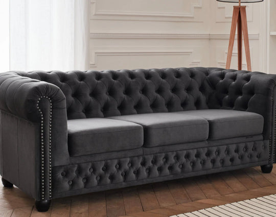 Canapé BESTMOBILIER William Chesterfield droit fixe