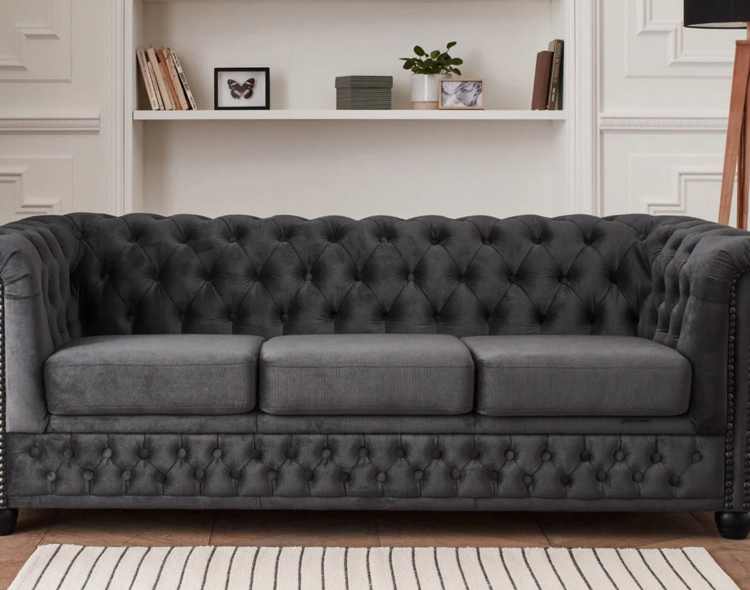 Canapé BESTMOBILIER William Chesterfield droit fixe