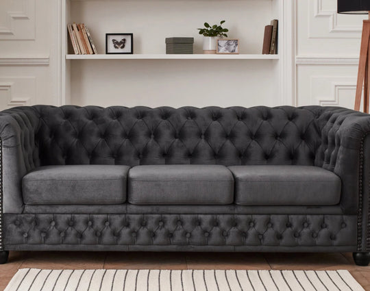 Canapé BESTMOBILIER William Chesterfield droit fixe