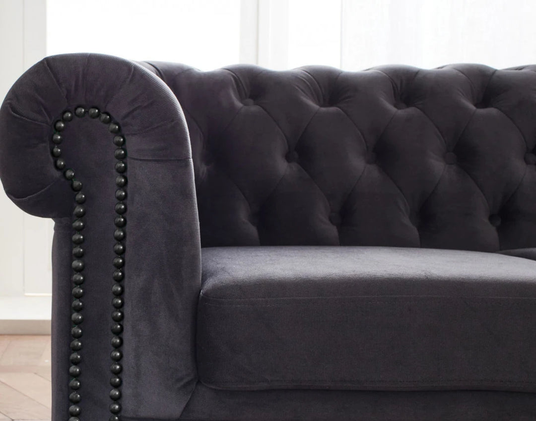 Canapé BESTMOBILIER William Chesterfield droit fixe