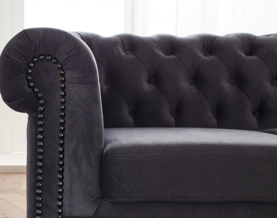 Canapé BESTMOBILIER William Chesterfield droit fixe